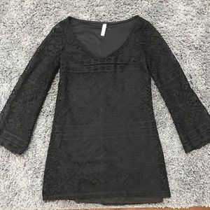 Black lace long sleeve dress!